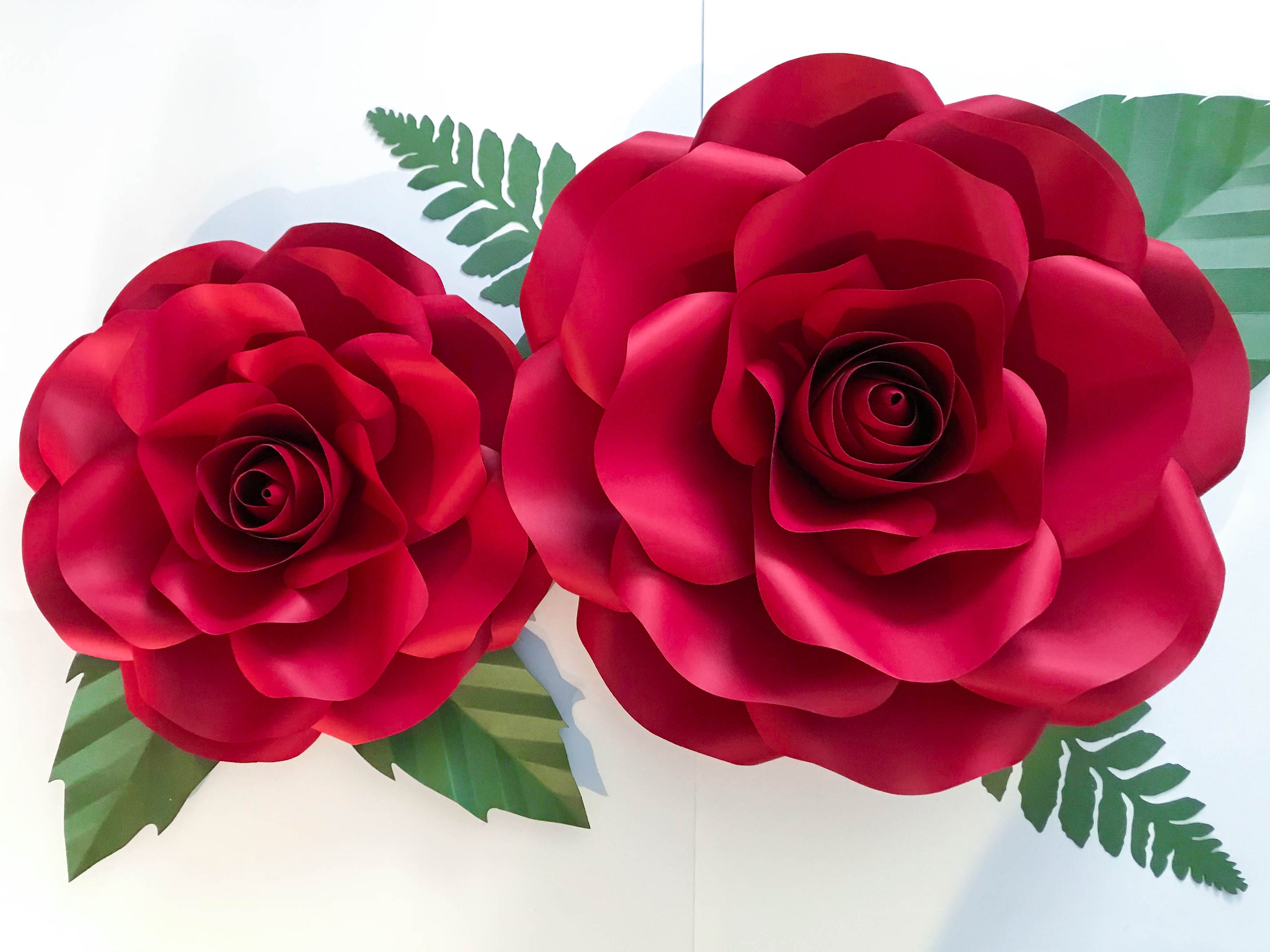 Download Paper Flowers- SVG COMBO of Large and Medium Rose Paper ...