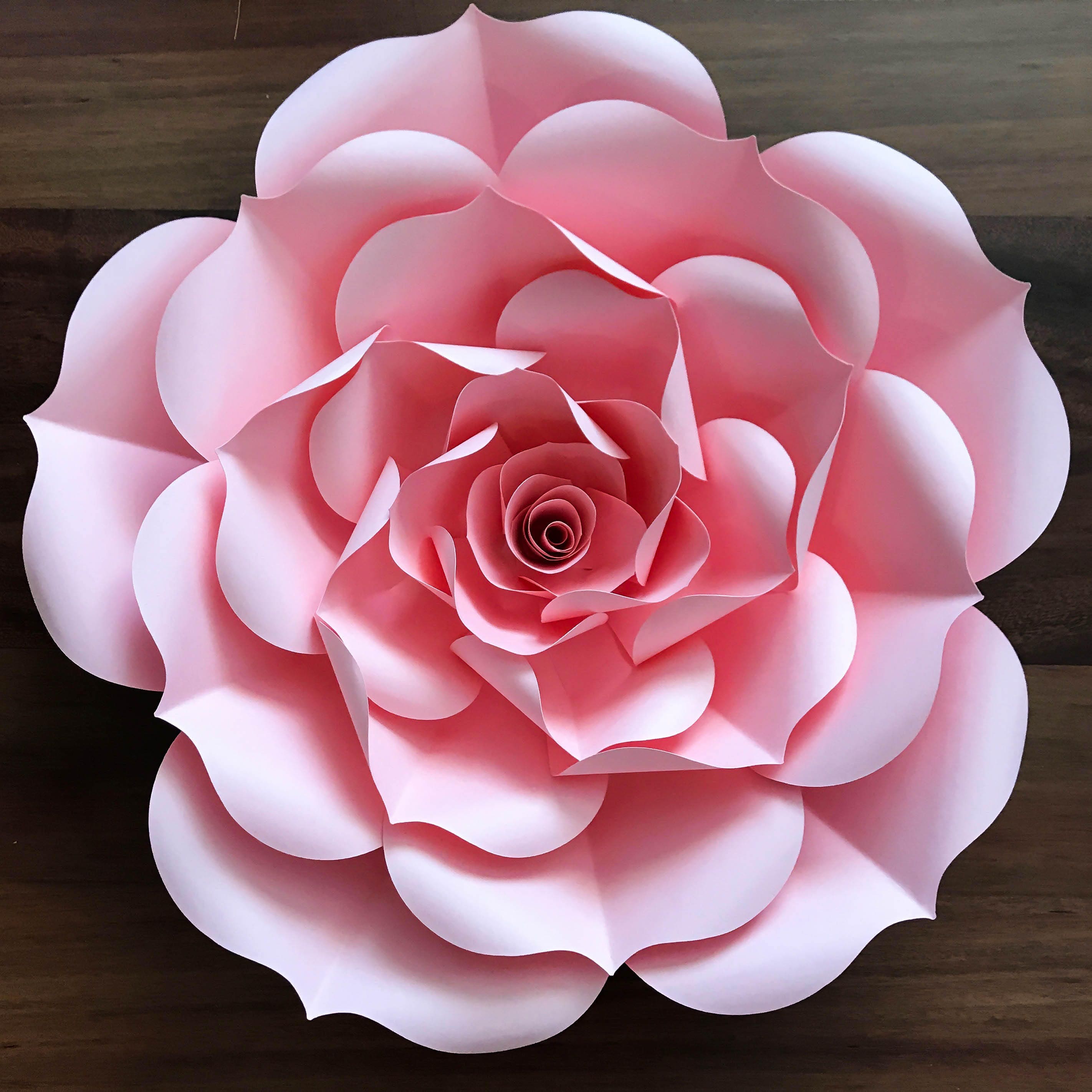 Paper Flowers -PDF Petal #93 Rose Paper Flower Template- DIY Trace and