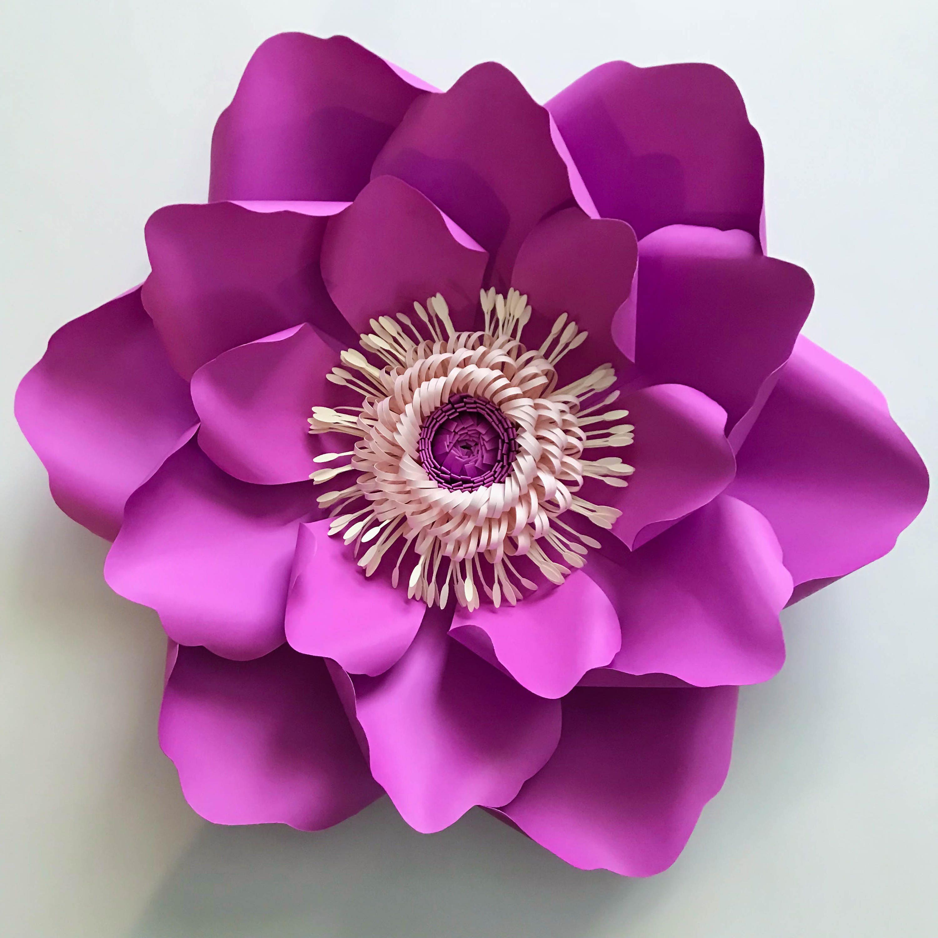 Download SVG PNG DXF Petal 21 Paper Flowers Template 6 sizes Base 5 ...