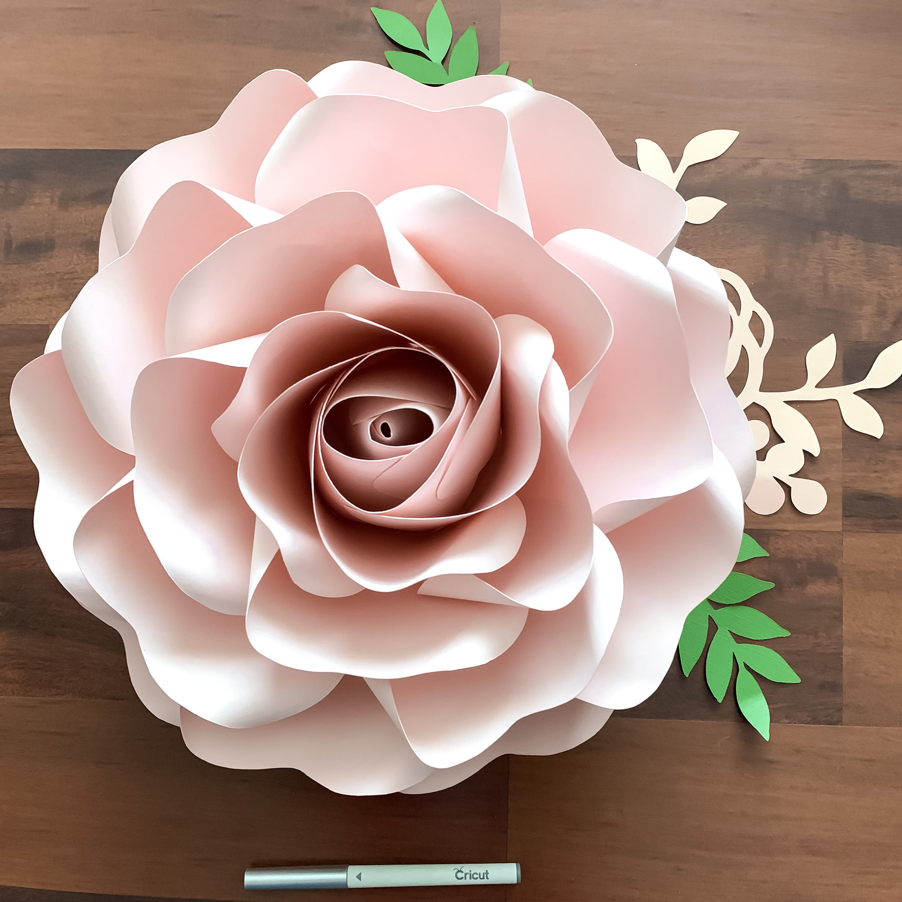 SVG PNG DXF Full size Tiny Rose 6 of Large and Medium Rose Paper Flower