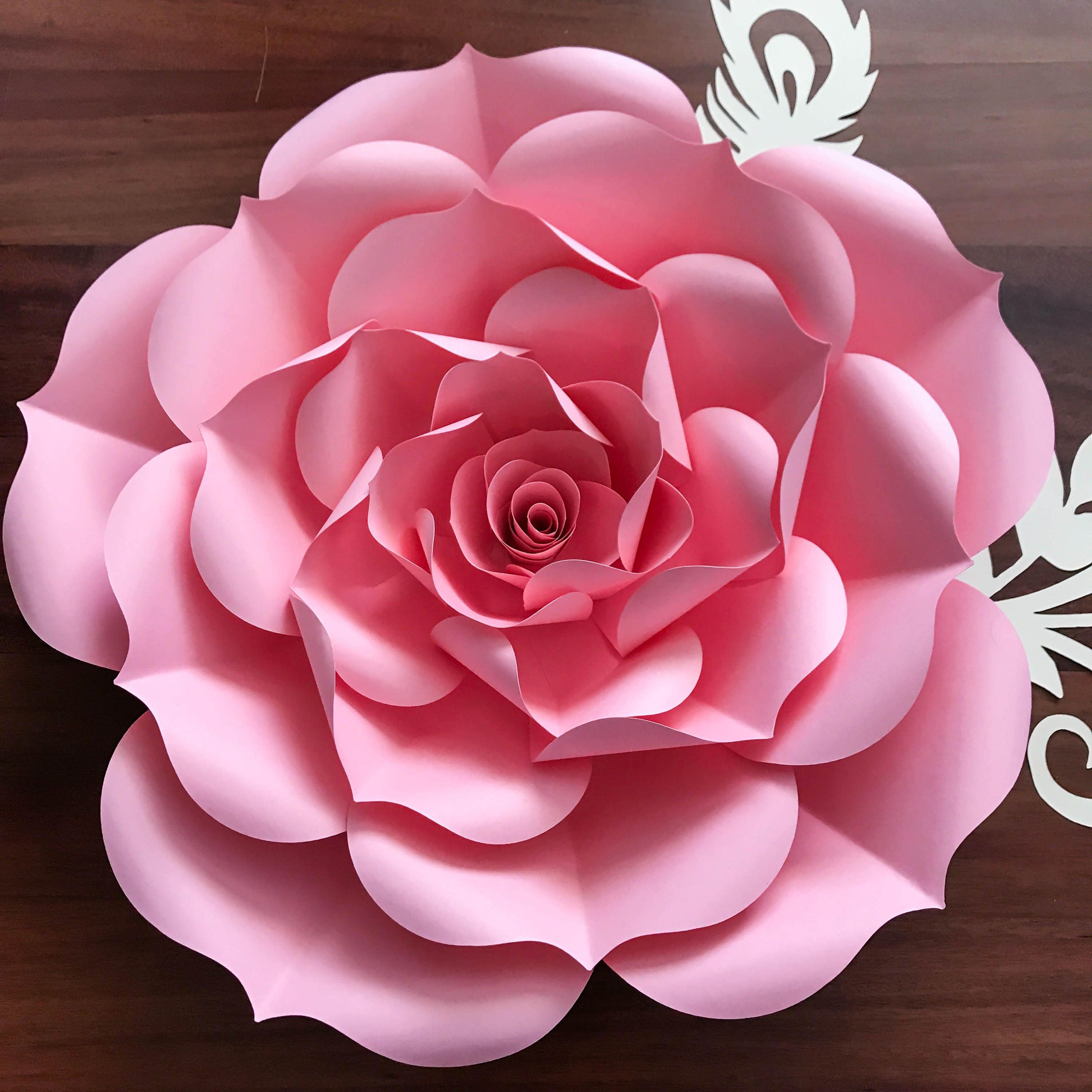 Paper Flowers PDF Petal 93 Rose Paper Flower Template DIY Trace and