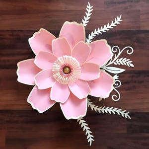 Paper Flowers -SVG/PNG Petal #123 Paper Flower Template with Base, DIGITAL file for Cutting Machines Such as Cricut and Silhouette Cameo