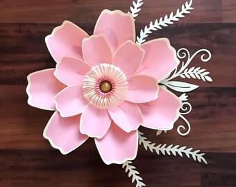 Fiori di carta - SVG/PNG Petalo n. 123 Modello di fiore di carta con base, file DIGITALE per macchine da taglio come Cricut e Silhouette Cameo