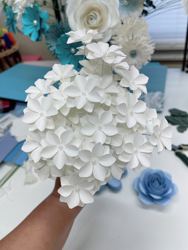 Hydrangea in SVG PNG DXF Paper Flower Template for Cutting Machine ...