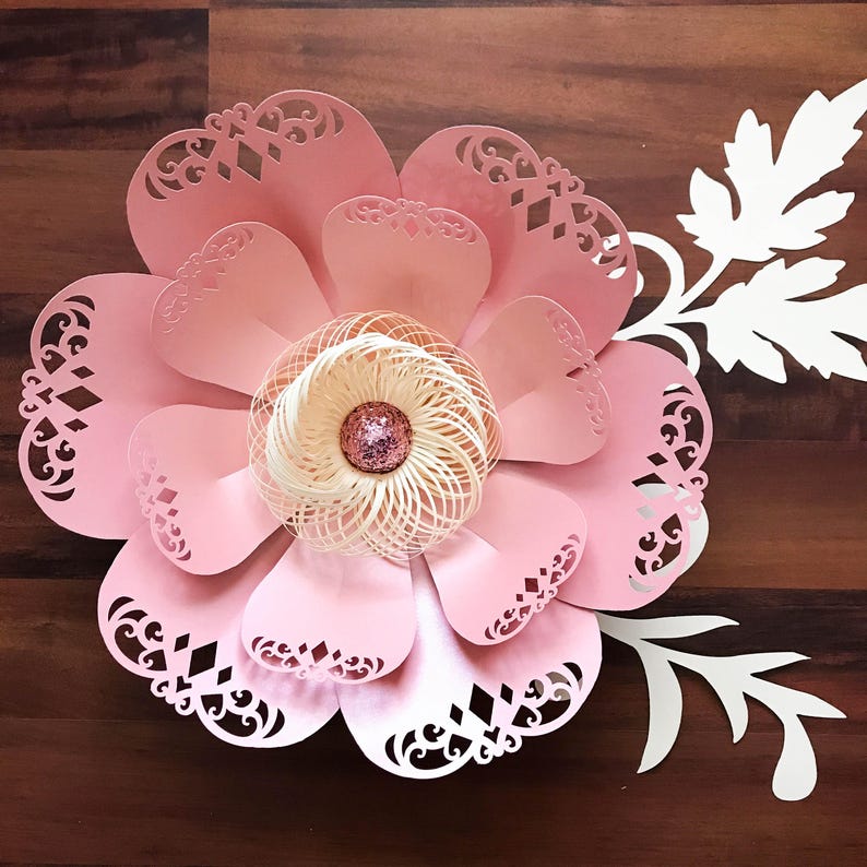 Download Paper Flowers SVG Lace Petal3 Flower Template Fringe stripe | Etsy