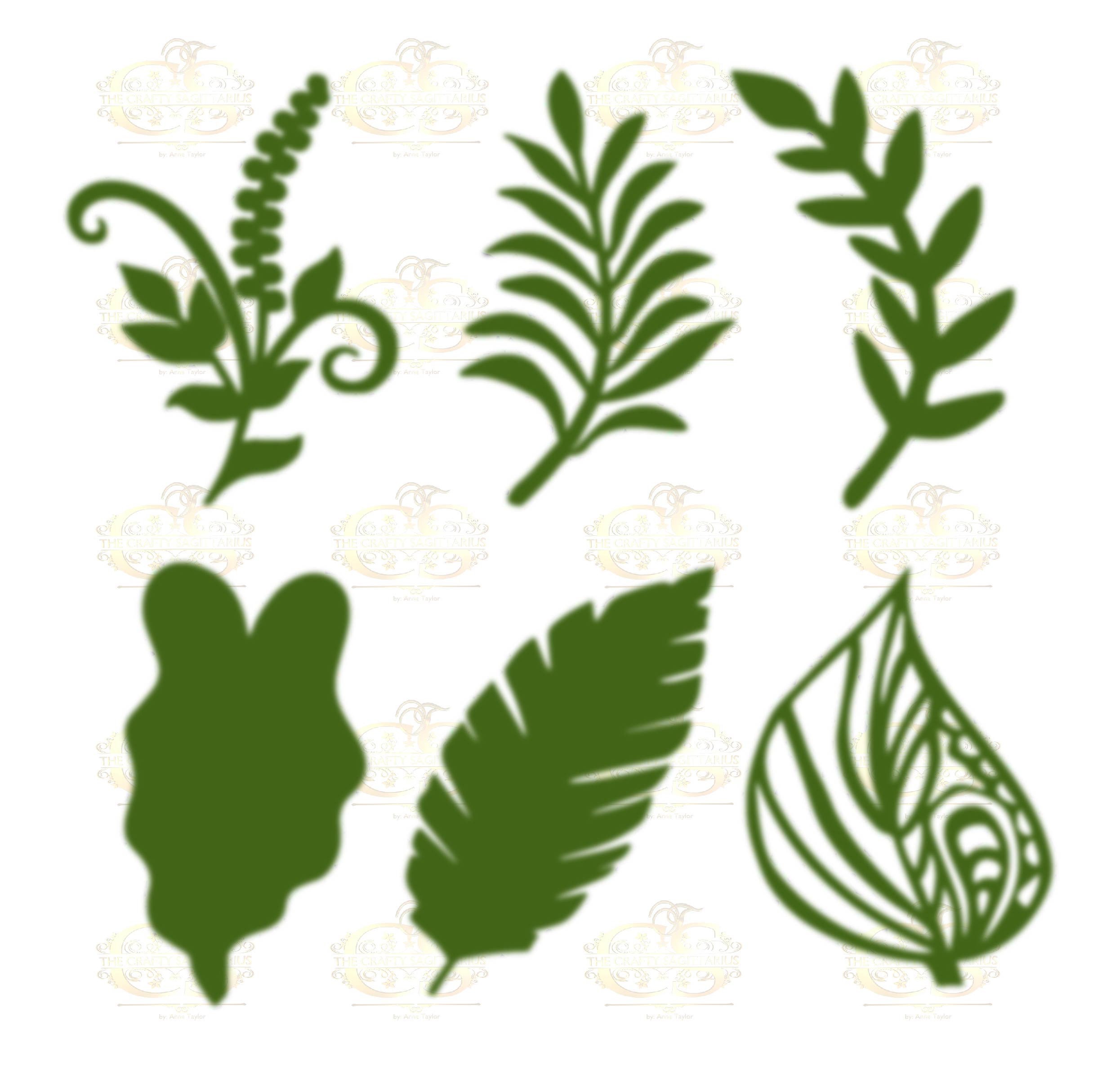 Set 4 Svg PNG Dxf 6 different Leaves for Paper Flowers Etsy