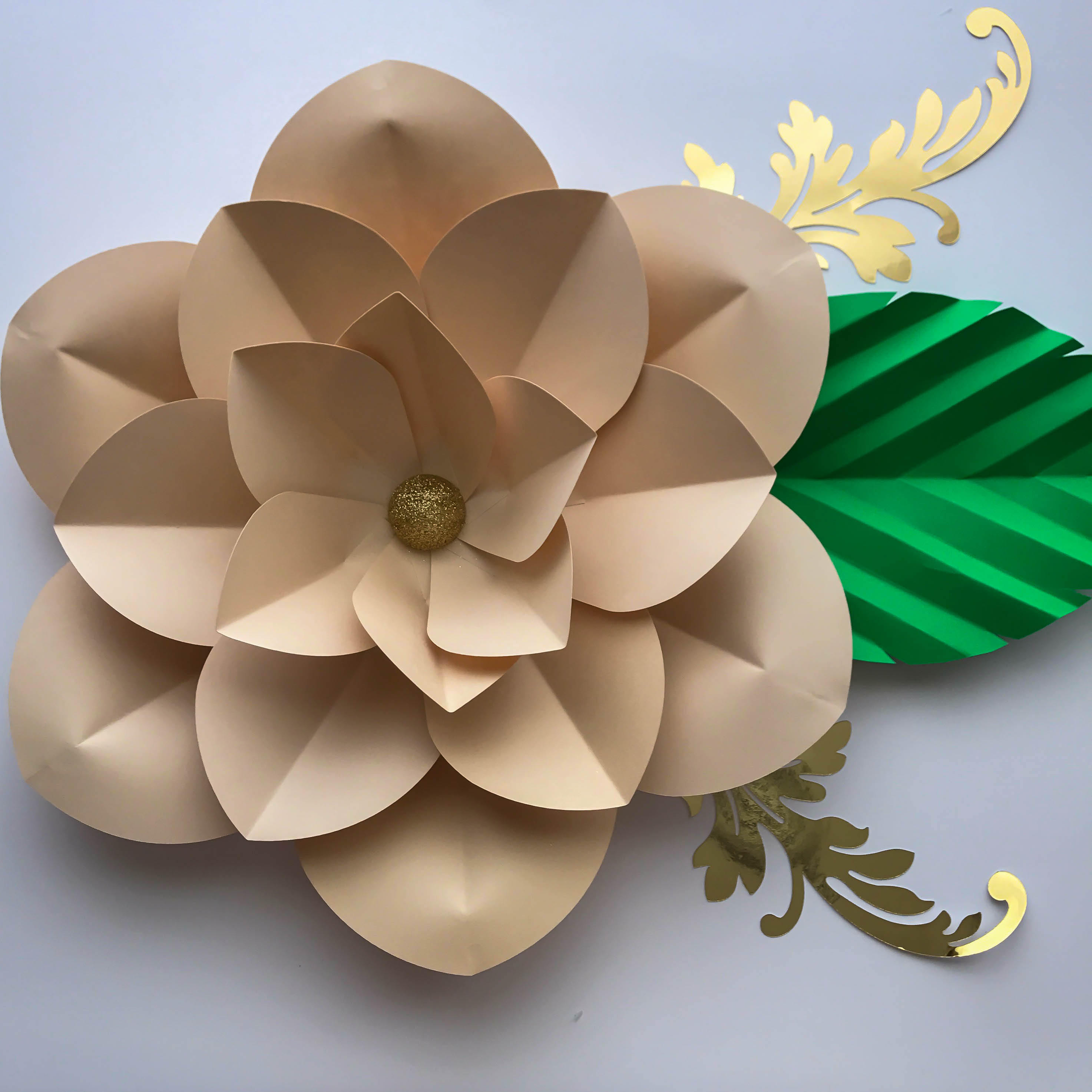 pdf petal 2 printable paper flowers template base flat