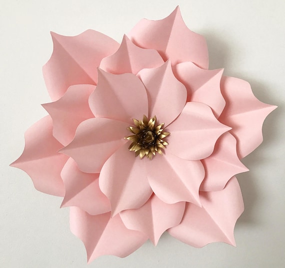 pdf petal 5 paper flower template printable for trace and