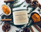 Pumpkin Spice, Soy Candle, Essential Oil Candle, Spice Scent, Classic Candle