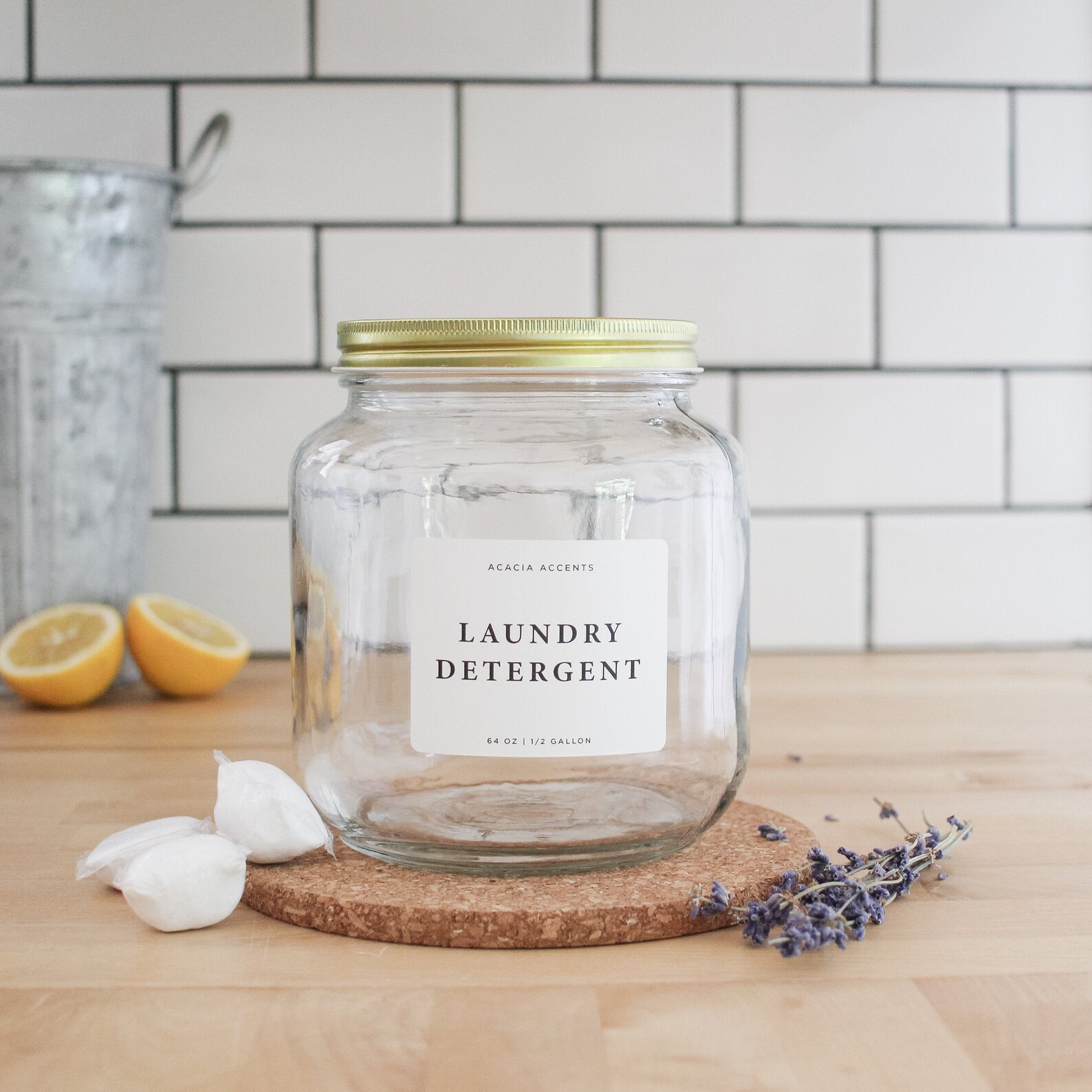 Laundry Detergent Jar Glass Jar Dispenser Minimal Soap Etsy