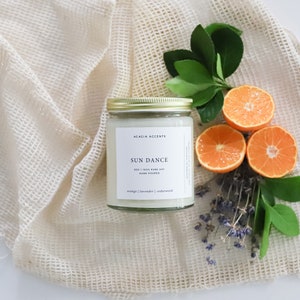 Sun Dance | Floral Soy Candle | Essential Oil Candle | Aromatherapy Candles | Summer Candle | Kitchen Citrus Candle