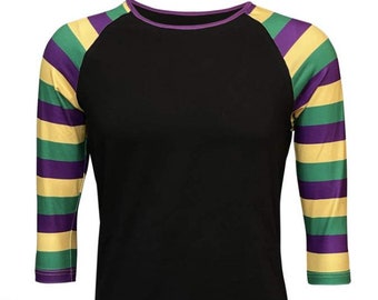 mardi gras raglan shirt