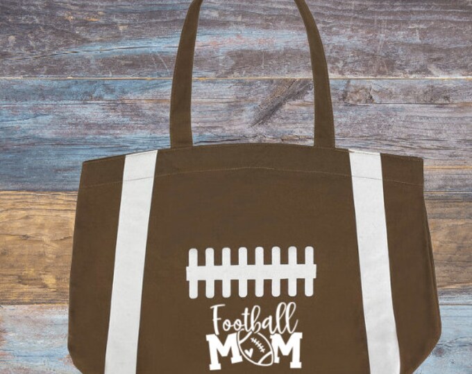 Football Tote Football Tote Bag Monogrammed Football Tote Etsy