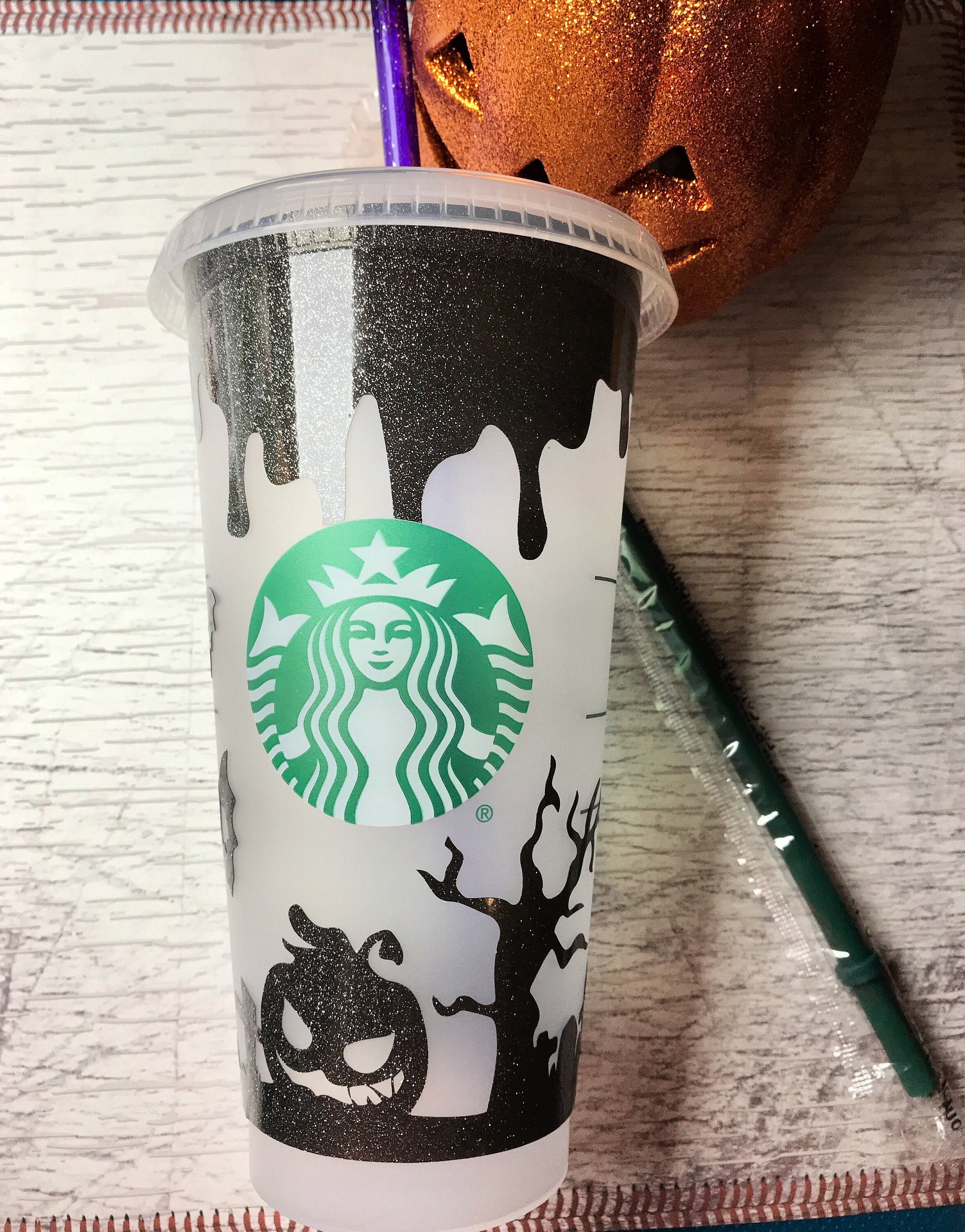 Halloween starbucks cup Halloween Cup Halloween Starbucks Etsy