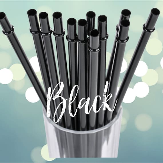 Black Straws Reusable Straws Straw Replacement Tumbler Etsy