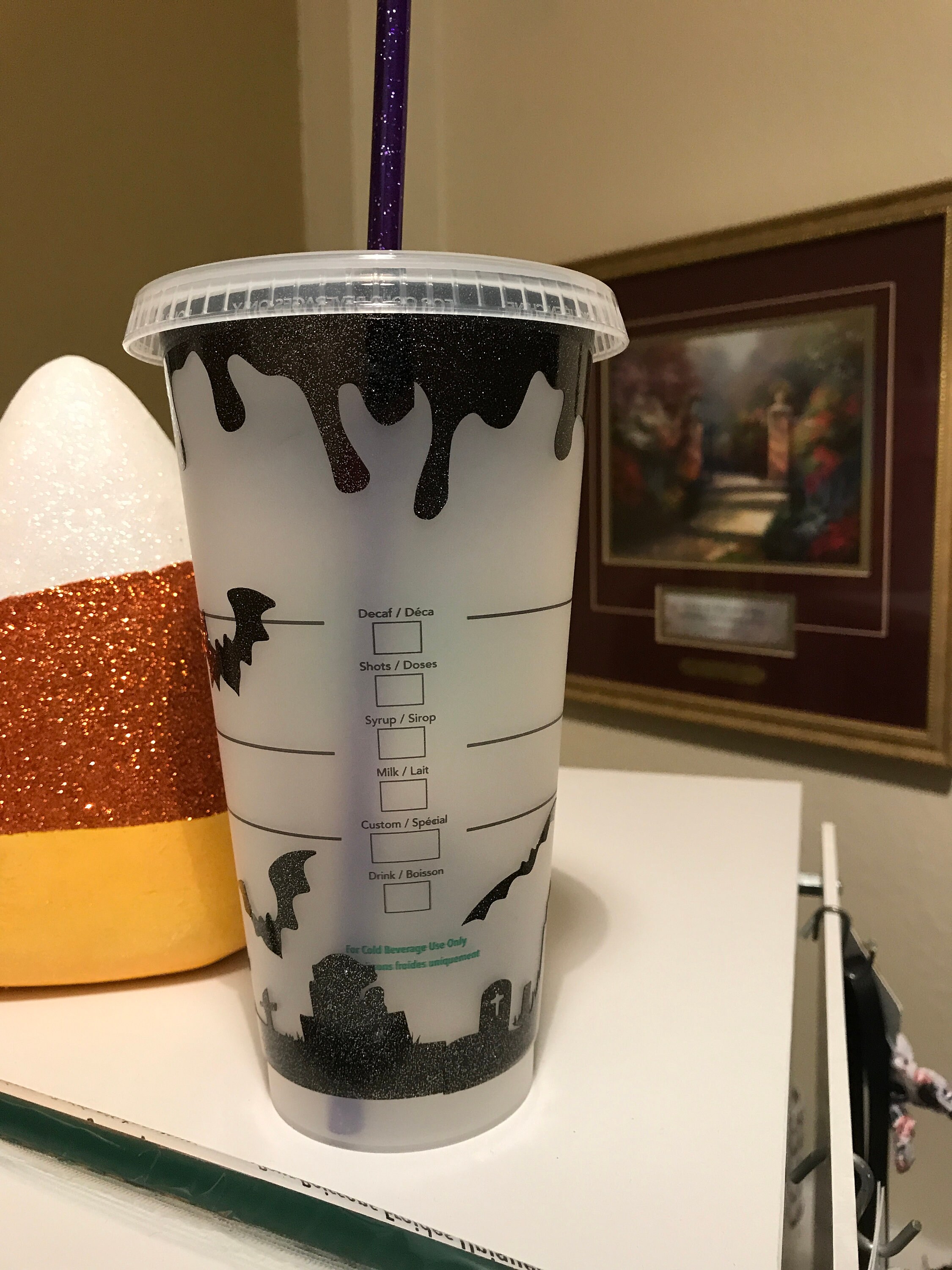 Halloween starbucks cup Halloween Cup Halloween Starbucks Etsy