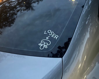 Squidward 'Loser' Sticker - Waterproof Vinyl Decal, Car & Laptop Decal, 4"/6", Fun Cartoon Decor