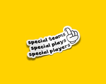 special teams special plays special players sketch sticker decal
