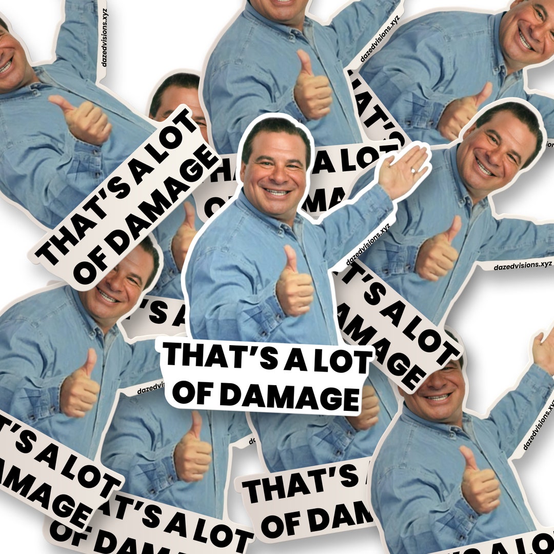 That's a Lot of Damage Sticker Waterproof Car Sticker Etsy