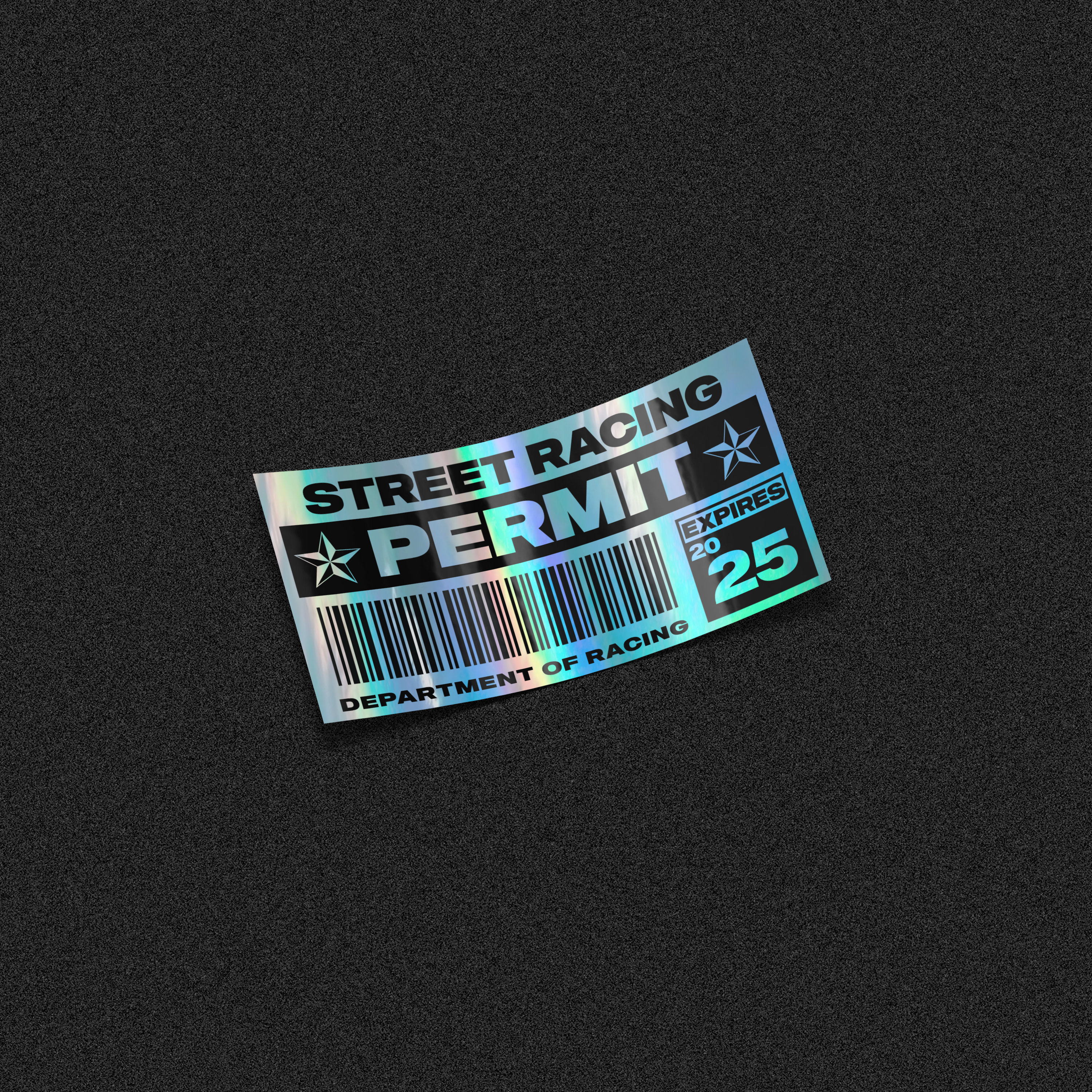 Street Racing Permit Sticker decal