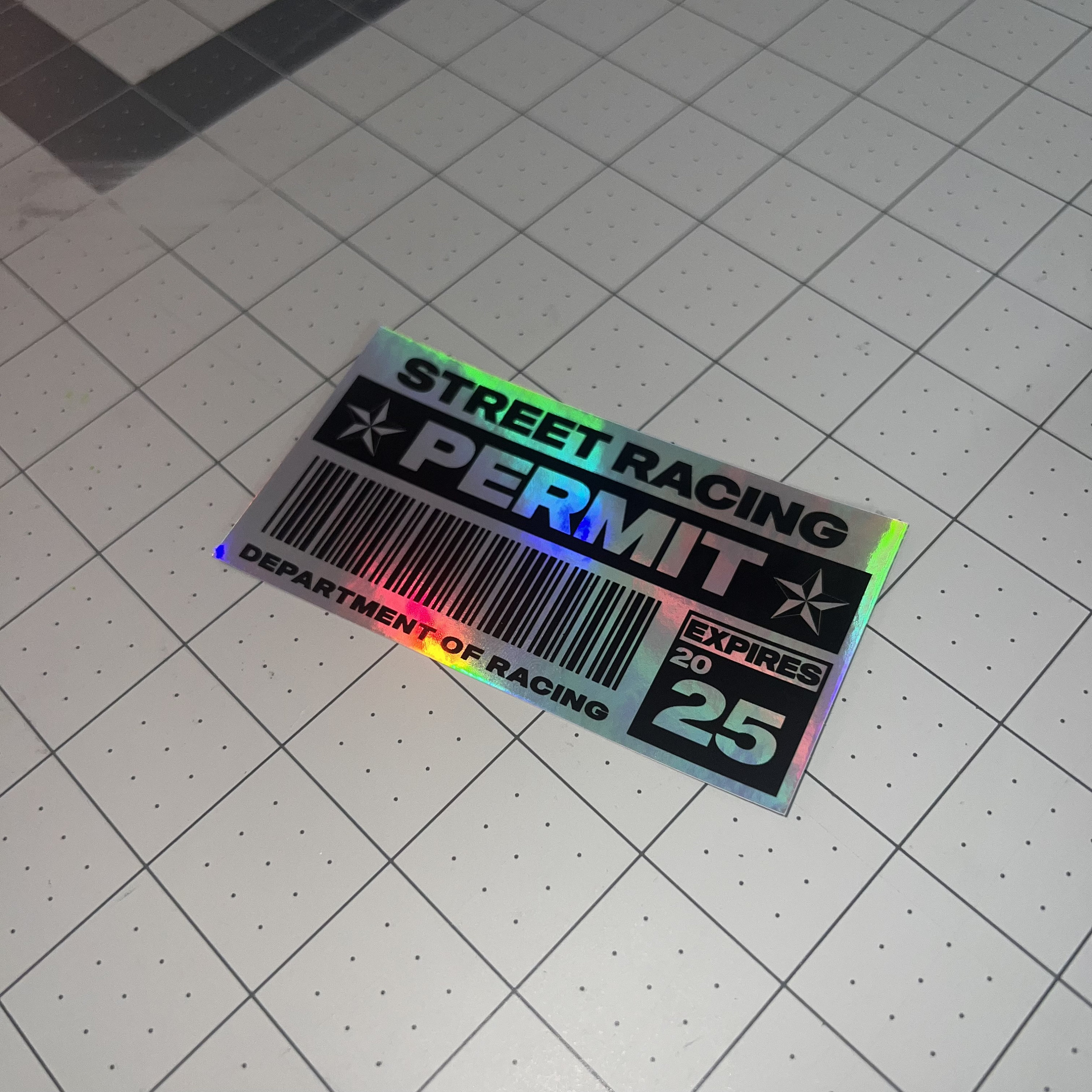 Street Racing Permit Sticker decal