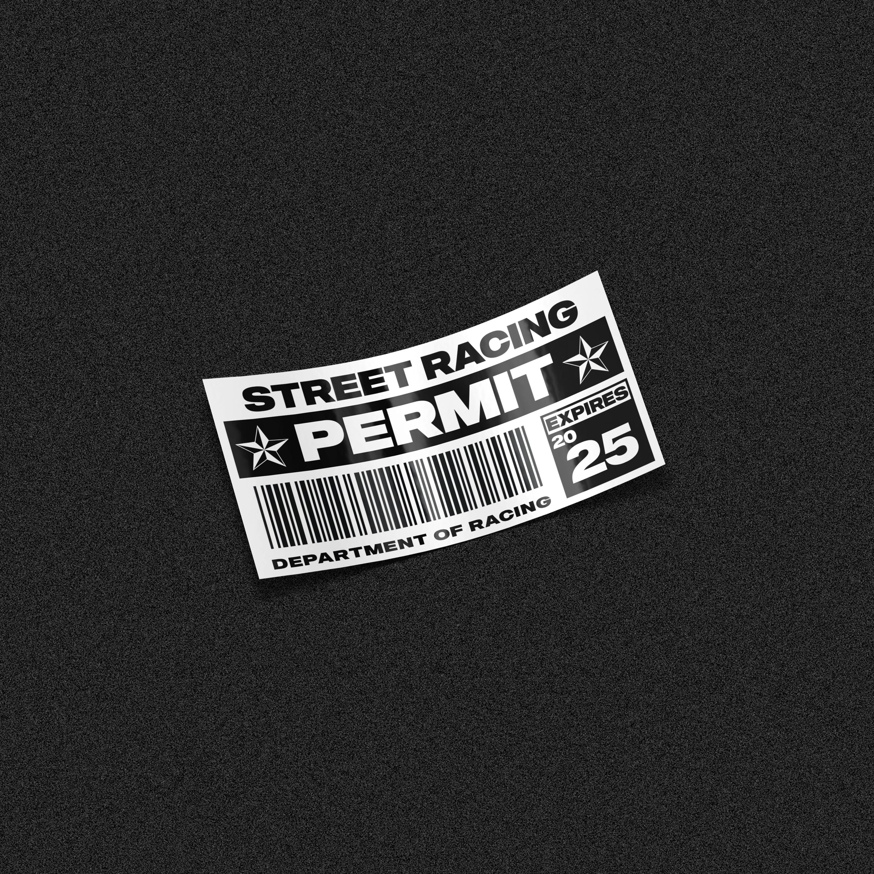 Street Racing Permit Sticker decal