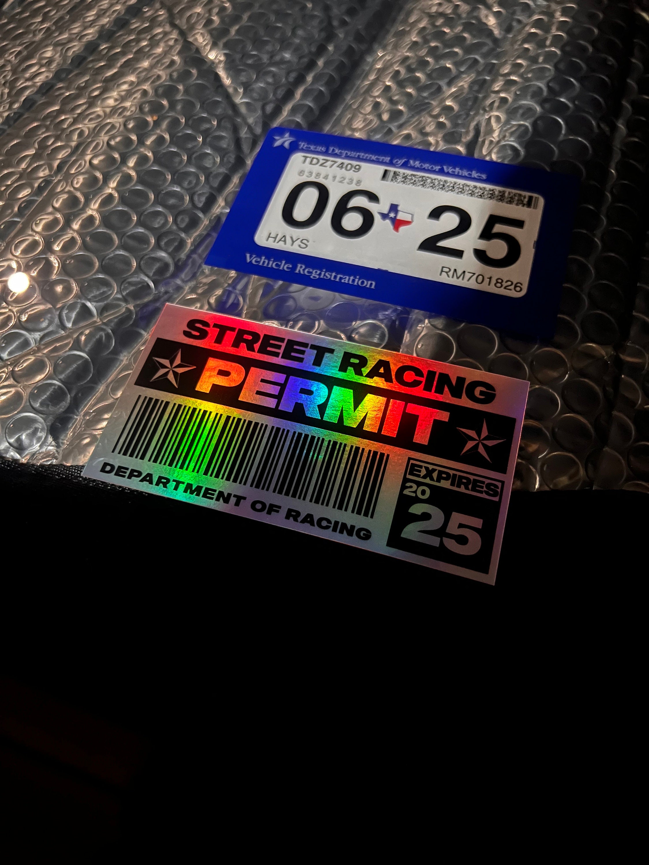Street Racing Permit Sticker decal