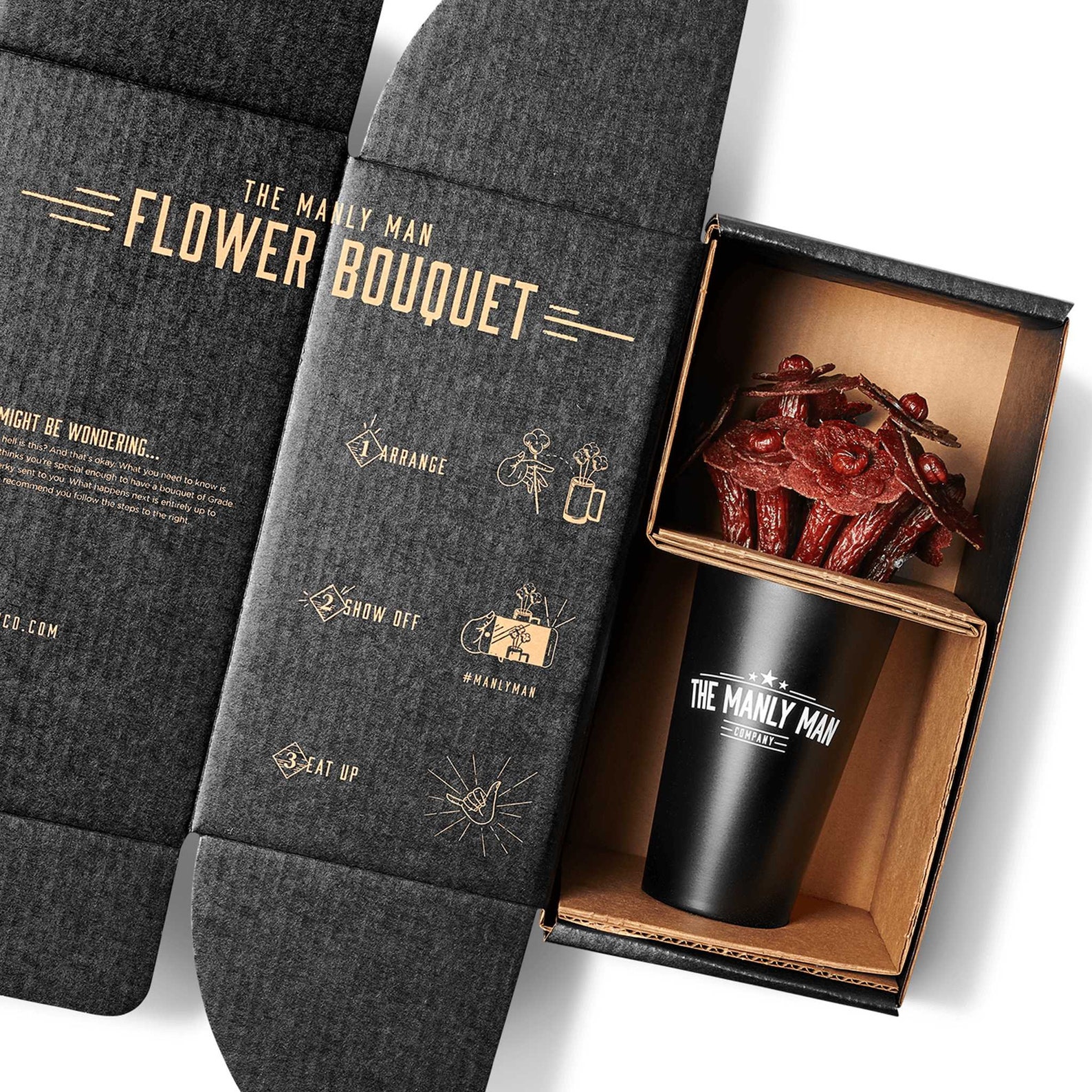 Beef Jerky Flower Bouquet & Beer Mug Etsy