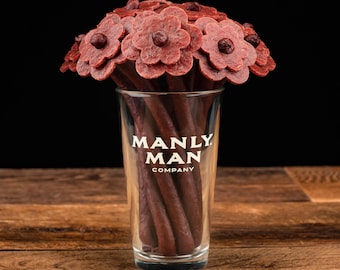 Valentines For Him Beef Jerky Flower Bouquet