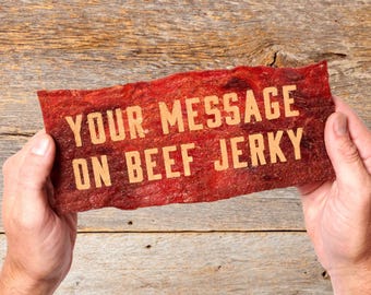 Personalized Gift - Meat Card™ (Beef Jerky Greeting Card) Boyfriend, Husband, Family Gift