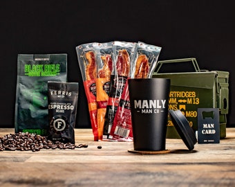 Coffee & Bacon Ammo Can Gift Basket