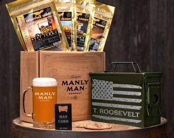 Booze Infused Jerky Ammo Can Gift Basket