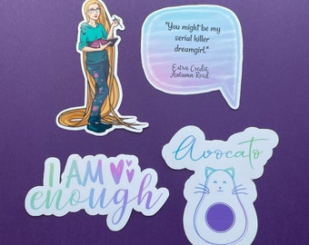 Stickers from Extra Credit by Autumn Reed, WhyChoose, Reverse Harem, RH, Rapunzel