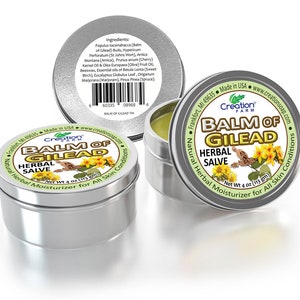 Balm of Gilead Herba Salve - 3 Pack Large 4 oz Tins-Balm De Gilead Ungento
