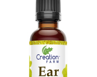 Herbal Ear Drops Oil 1 oz - Calendula, St. Johns wort and Mullein Aceite de oreja a base de plantas