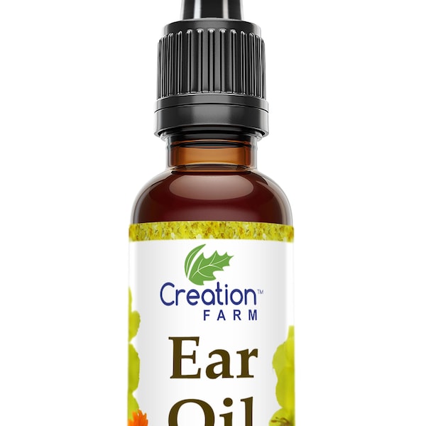 Herbal Ear Drops Oil 1 oz - Calendula, St. Johns wort and Mullein Aceite de oreja a base de plantas