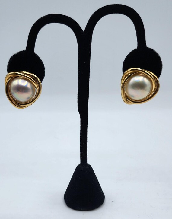14k Pearl Gold Earrings