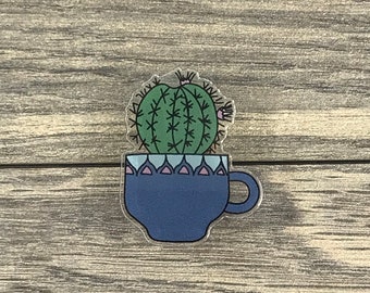 Cactus in Teacup Pin