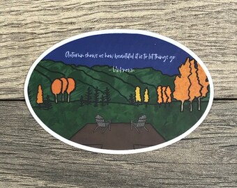 World With Fall Sticker