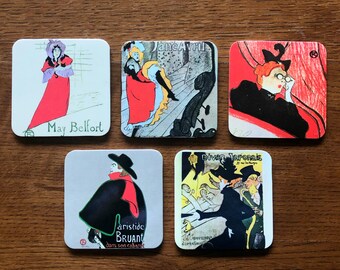 Vintage Coasters Jane Avril Divan Japonais May Bellfort