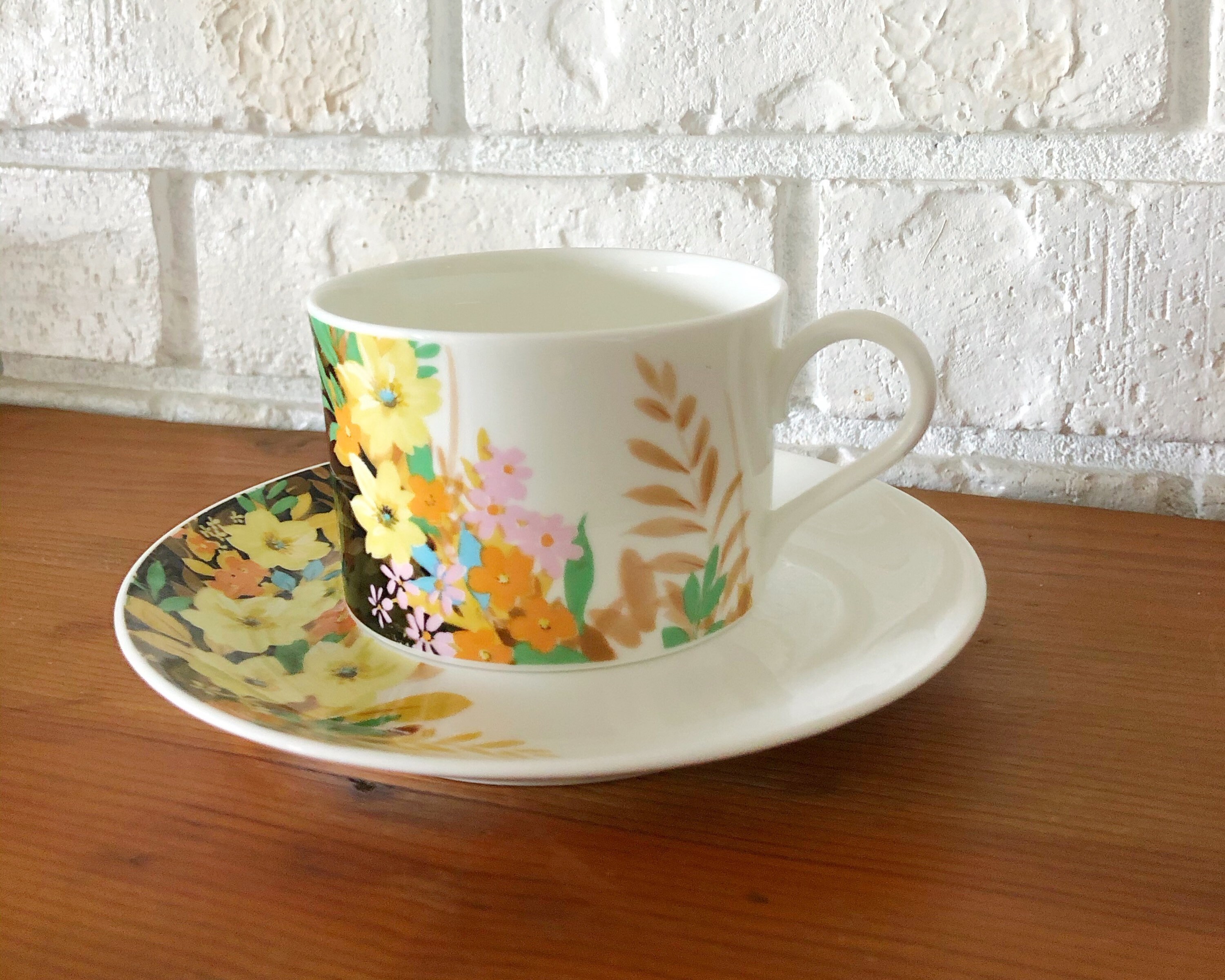 Vintage Mikasa Sachet A7714 Tea Cup Saucer Bone China Floral Etsy