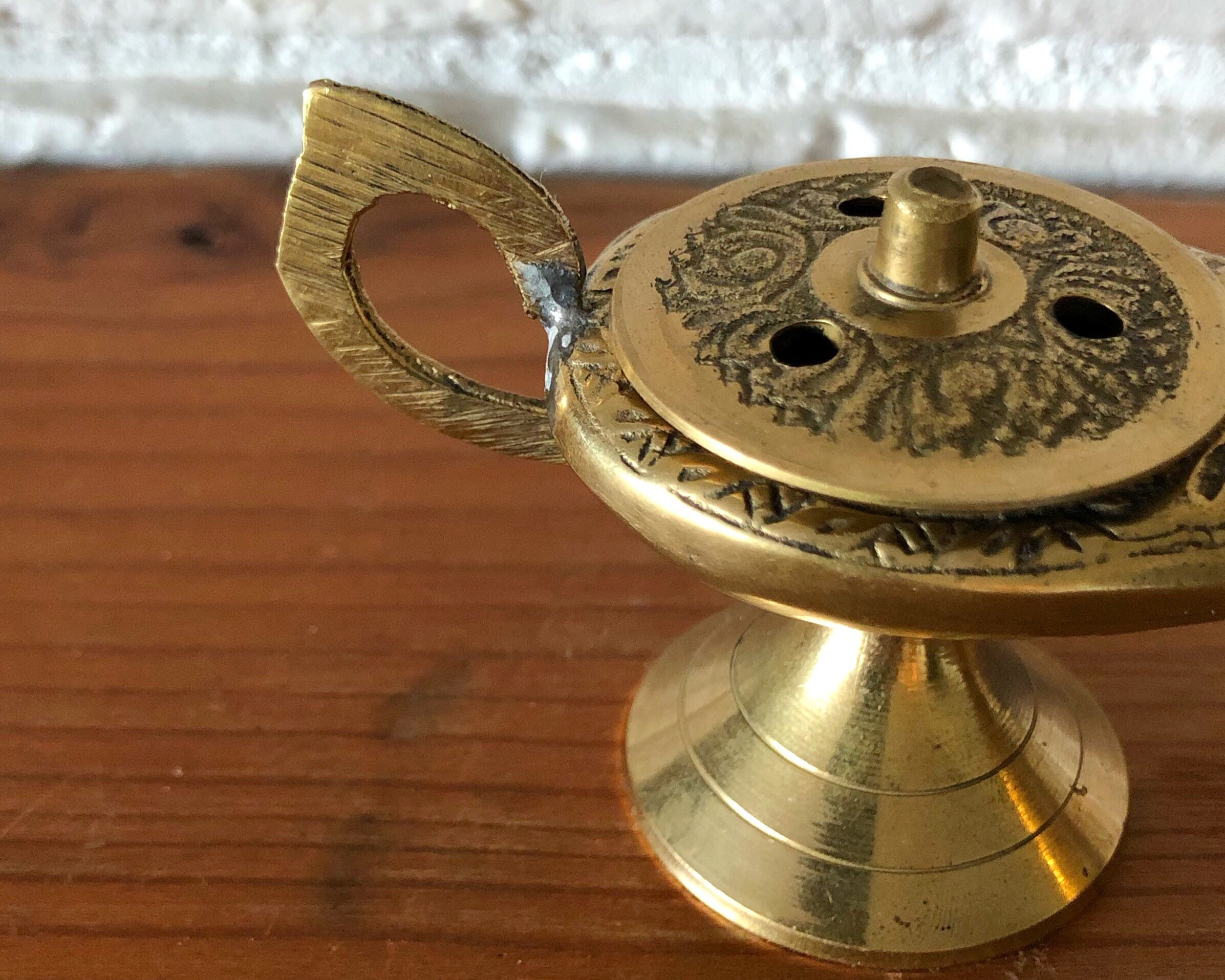 Vintage Brass Incense Lantern Aladdin Small Etsy