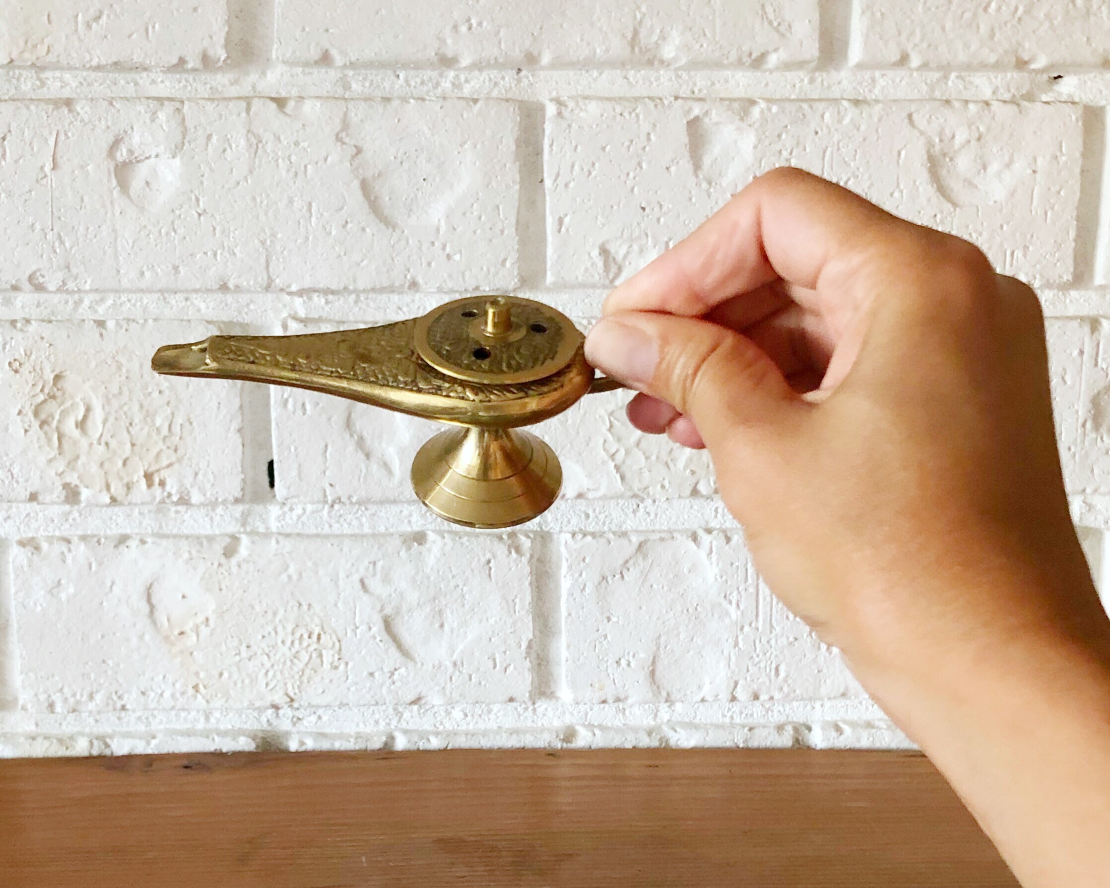 Vintage Brass Incense Lantern Aladdin Small Etsy