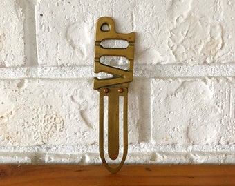 Vintage Brass Bookmark VIP