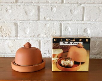 Vintage Terracotta Garlic Oven With Orginal Box