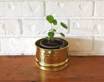 Vintage Brass Houseplant Planter Small