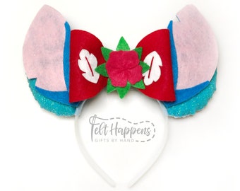 Stitch Ears, Lilo and Stitch, Project 626, Ohana, Disney, Handmade Headband, Photo Prop, Birthday Gift, Gift By Hand