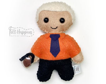 Gunther Friends Stubby, Central Perk, Coffee, Stocking Stuffer, Handmade Felt Doll, Plush