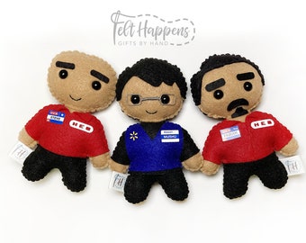 Employee Lookalike Stubby, Hard worker, Store Cashier, Manager, Employee of the month, Stocking Stuffer, Plush, Customize