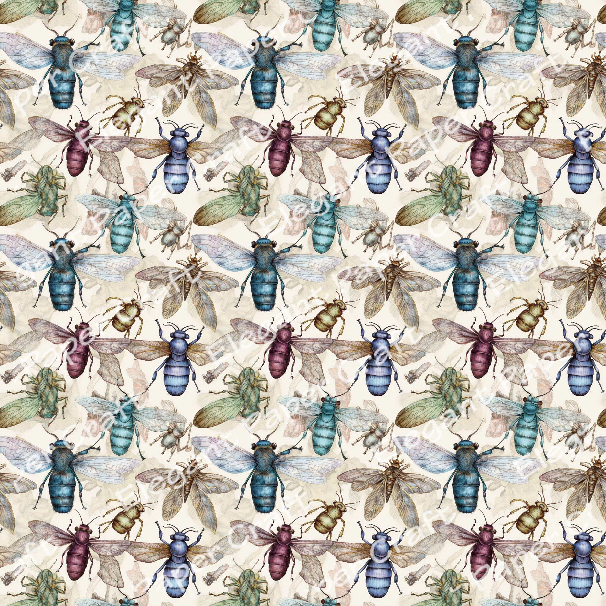 Insects Series 1 | 20 Unique Beetle Seamless Patterns | Seamless ...